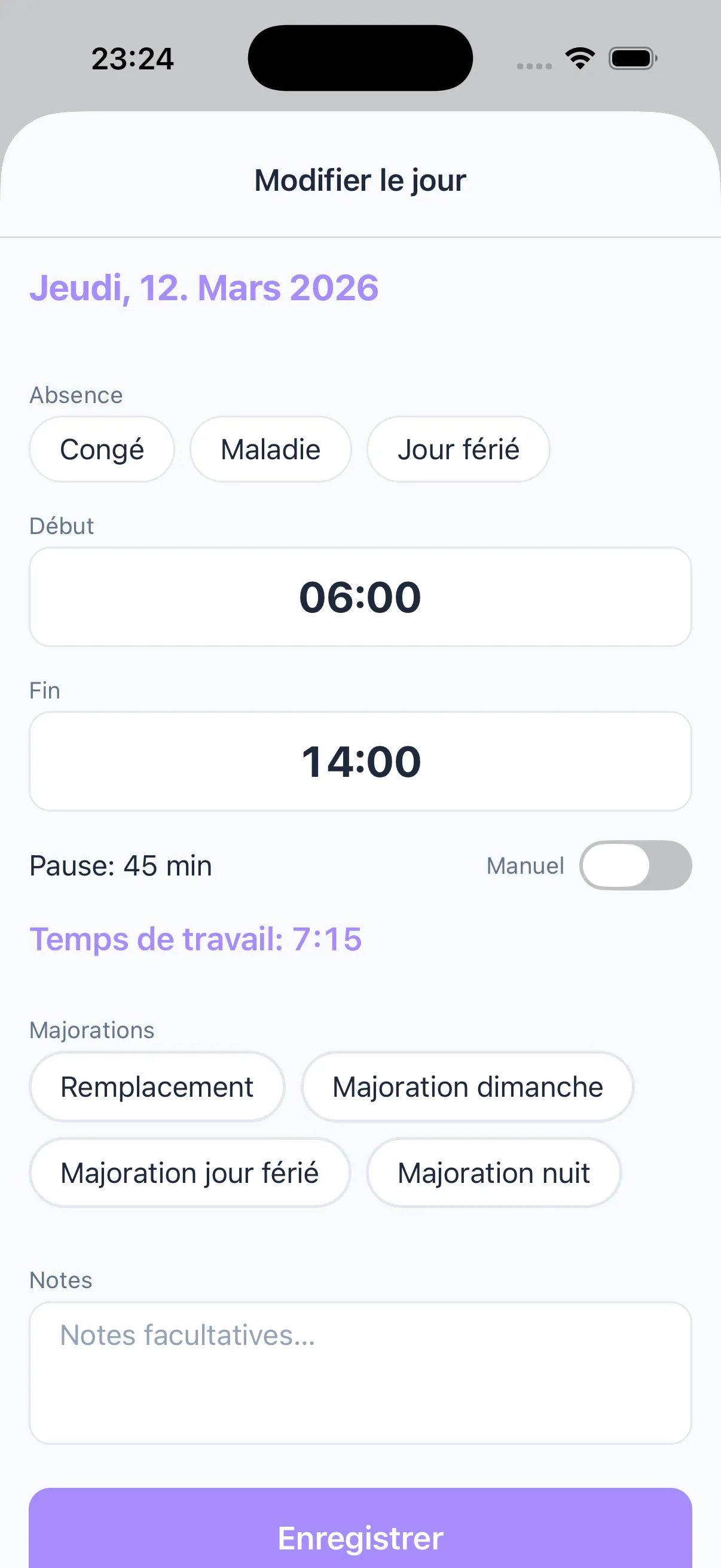 Primes et remplacements