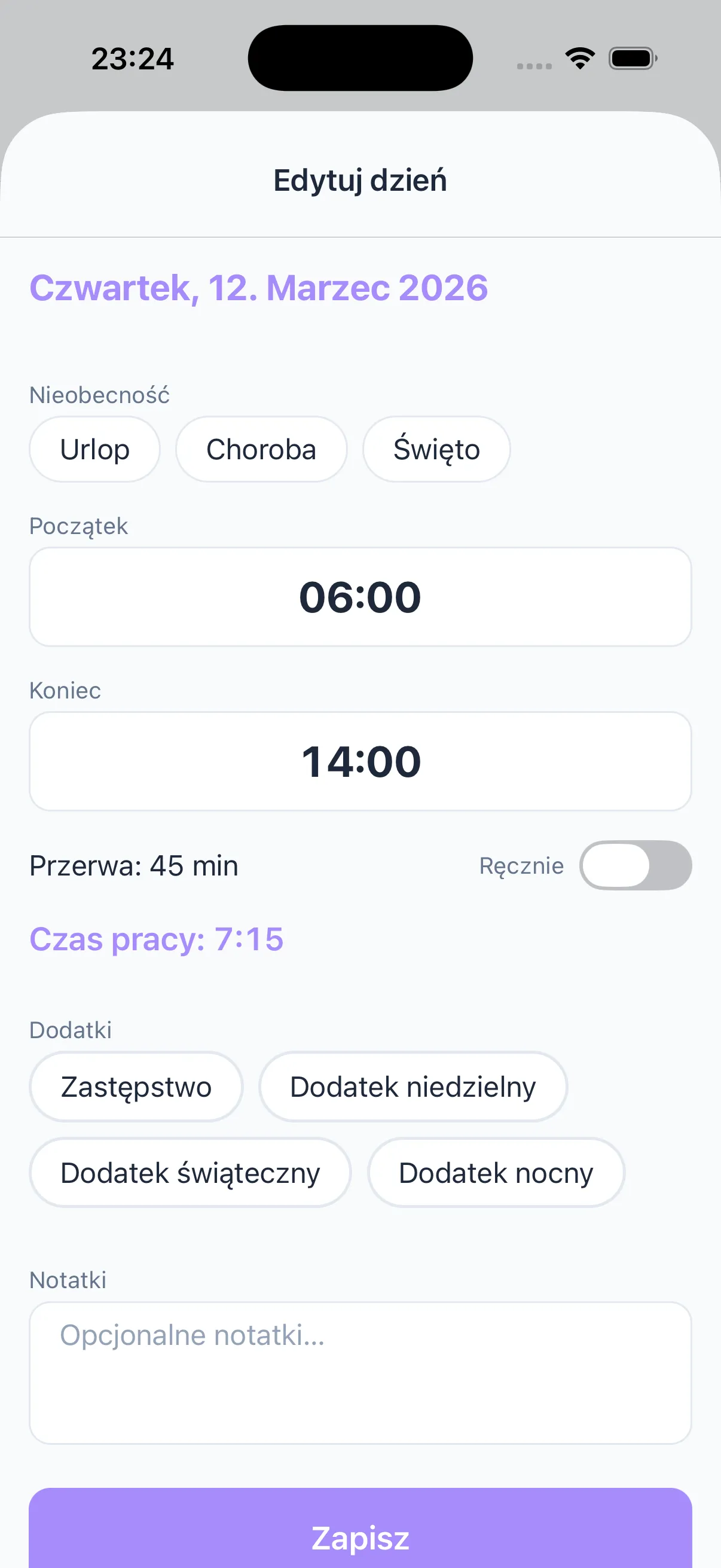 Dodatki i zastępstwa