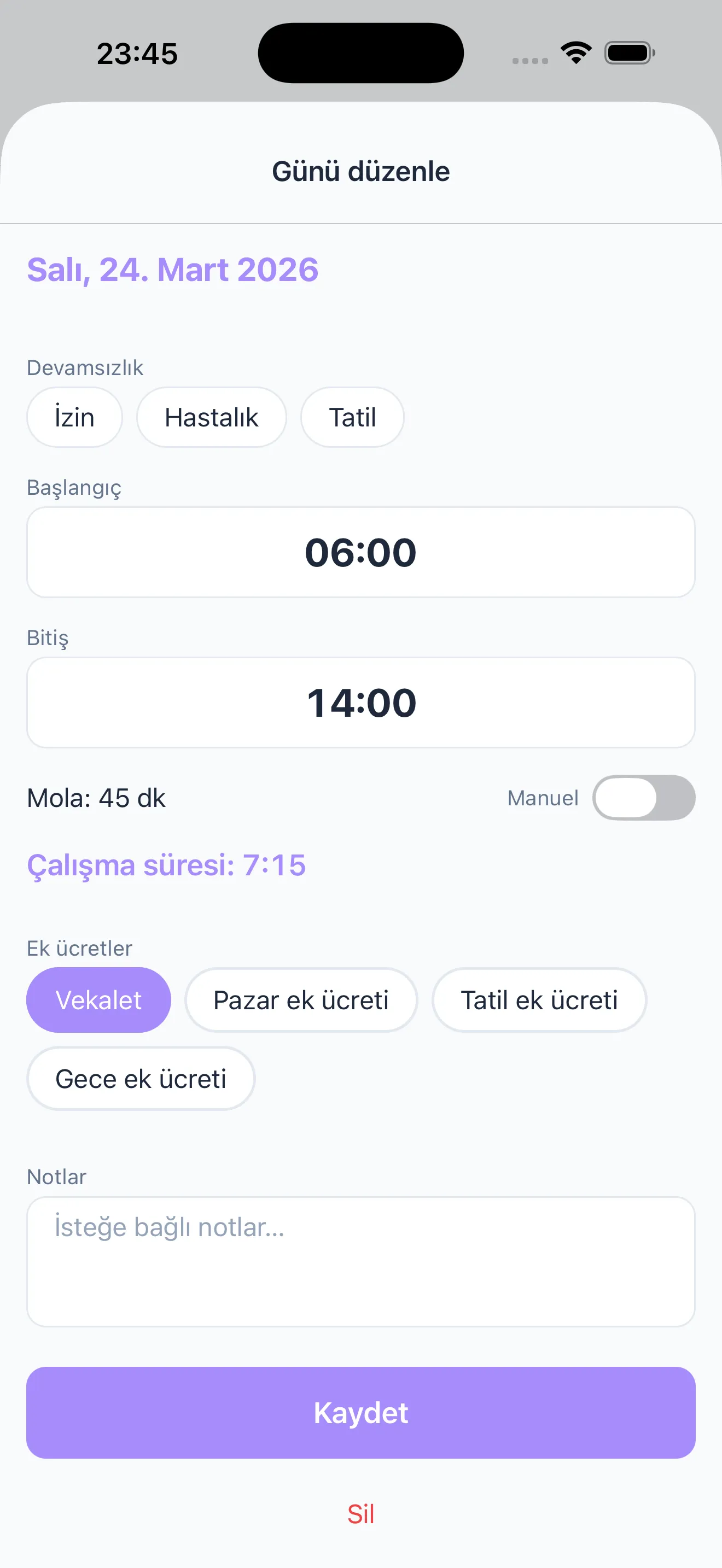 Ek ücretler ve nöbet